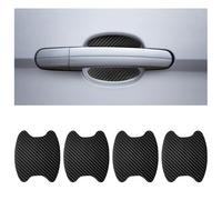 Generic 4pcs Car Door Handle Scratch Protector, Universal Fit, Carbon Fibre, Black