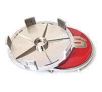 GÉNERIC 4Pcs Car Hub Centre Caps Wheel Centre Covers, for BBS 56MM 60MM 65MM 68MM Decoration Accessories,68mm-red-silver