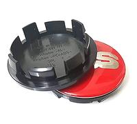 GÉNERIC 4Pcs Car Hub Centre Caps Wheel Centre Covers, for BBS 56MM 60MM 65MM 68MM Decoration Accessories,65mm-red-silver