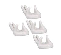 Generic 4pcs Ceramic Ocarina Holder Hand Shape Design Sturdy and Space-Saving Stand for 6/12-Hole Ocarinas