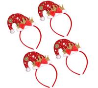 Generic 4pcs Christmas Hair Hoops Headbands, Lightweight Wool Material with Stylish Unique Design, Stays on Head Firmly, Festival and Banquet Hair Accessories