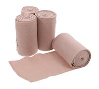 Generic 4pcs Cotton Elastic Compression Wraps Hook and Loop Closure for Injury Support and Muscle, Breathable Stretch Cotton Suitable for Head and Limbs