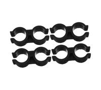 Generic 4pcs Dustpan Broom Connecting Buckle Pipe Clamps Pipe Clips Shelf Pole Connector Pole Clips Pex Pipe Connector Boat Hook Pole Holders Pipe Connection P Clamps Black Plastic