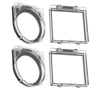 Generic 4pcs Elevator Power Button Cover, Button Guard Protective Cover, Plastic, Square, for Dishwasher and Washing Machine, Offices and Public Buildings
