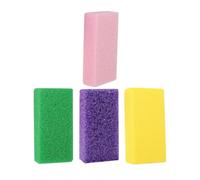 Generic 4pcs Foot File Set for Dead Skin Removal, PU Foam Exfoliating Callus Remover with Coarse and Fine Grit, Handheld Foot Skin File Tools for Pedicure Care at Home, Assorted Yellow