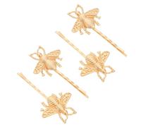Generic 4pcs Gold Bee Hair Clip Set Alloy Hair Bobby Pins for Women and Cute Bee Accessories Suitable