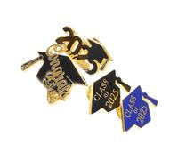 Generic 4pcs Graduation Cap Brooch Enamel Pins for Students Teachers Classmates Distinctive Jewelry Present Celebrating Academic Achievements Elegant Resilient Design