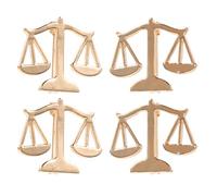 Generic 4pcs Graduation Time Justice Scale Lapel Pins for Lawyers and Students, Golden Alloy Men's Collar Pins with Versatile Attachment and Precise Details, for Men’s Wedding Suit