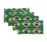 Generic 4pcs Green International Soccer Hairband for Women, Elastic Polyester Hair Scarf Headband with Patriotic Soccer Design, Comfortable Fit and Versatile Usage for Casual and Game Day