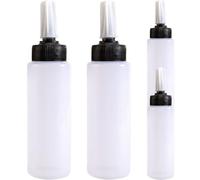 Generic 4pcs Hair Dye Bottle Squeeze Bottle 7.47x1.73x1.73in Easy to Squeeze Better Control of Flow for Women and Hair Coloring