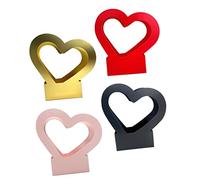 Generic 4Pcs Heart Shaped Floral Paper Boxes Handheld Flower Wrapping Cases for Weddings Proposals and Events Pink Red Black Gold for Flower Shops and