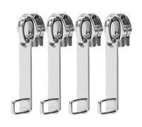 Generic 4pcs Heavy Duty Double-Layer Explosion-Proof Zipper Pull Tabs for Suitcase with 10# Nylon Dual-Layer Material and Mirror Silver Finish, Luggage Zipper Repair Accessories for Travel