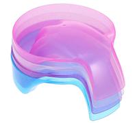 Generic 4pcs Manicure Hand Bowl Nail Polish Remover Bowls 6.29x4.72x1.57inch Comfortable Groove Design Pp Material Simple Appearance for Professional Salon and Home Use Random Color