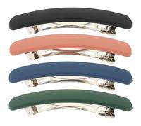 Generic 4pcs Matte Large Spring Hair Clips Set for Women and - Rectangle French Barrettes in Pink, Navy, Army Green, and Black for Thick and Fine Hair Styling