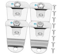 Generic 4pcs Microphone Hook Drum Clamp up Cell Phone Kickstand Ham Radios Mobile Phone Holder Recording Hand Radio Clothes Rack Cb Radio Mount Shelf Stainless Steel Inside The Car Miss