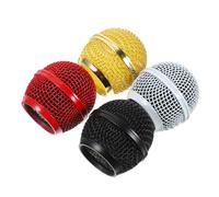 Generic 4pcs Microphone Replacement Grille Metal Mic Accessory for Wireless Microphones Mesh Covers to Sound Quality and Performance
