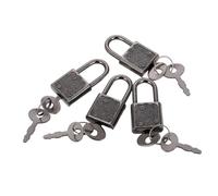 Generic 4pcs Mini Diary Padlock Tiny Small Luggage Locks with Key Cute Pirate Toy for Treasure Chest Jewelry Box Decor Backpack Travel