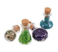 Generic 4pcs Miniature Dollhouse Bottles Realistic Drifting Jars for Pretend Play Decor Accessories for Dollhouse Halloween DIY Miniature Kit