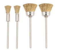 Generic 4pcs Nail Drill Polishing Cleaner Copper Brush with Copper Wire Bristles Easy Access into Narrow Holes Extend Life of Nail Drills for Home and Salon Use