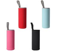 Generic 4Pcs Neoprene Water Bottle Holder, 550 ml, Black, Blue, Rose Red, Adult, Sporty, Outdoor, Hiking, Reusable, Round, 7.5 cm x 18 cm, Machine Wash, 4 Count