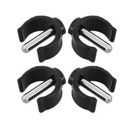 Generic 4pcs Non-Slip Walking Stick Clip M6x28mm Cane Holder for Stability, Black C-Shaped Locking Clamp Compatible with Φ22mm Tubes, Walker Accessories for Seniors