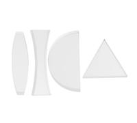 Generic 4pcs Optical Lens Prism Lens for Glasses Optical Prism Concave and Convex Lenses for Classroom Prism Optical Physics Prism Kit Optical Triangle Optical Frame Transparent Acrylic