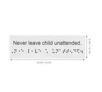 Generic 4pcs Outdoor Braille Sign Label Sign Pvc Braille Increases Accessibility Precise and Reading White for Home and Public Areas Visually Impaired