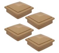 Generic 4pcs Outdoor Post Caps, 4.92"X4.92" Square Fence Post Top Cover | Pyramid Post Toppers for Garden Fencing & Decking, Yard Fencing Caps for Protect Wood Post