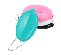 Generic 4pcs Oval Coin Purse Portable Squeeze Money Pouch with Chain for Coins Lightweight Durable Travel Organizer for Men Women