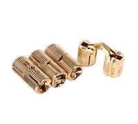 Generic 4pcs/Pack Hinges in Heavy Duty Copper for Cabinet Projects, 180° Angle, Max Load 8kg, Choice of Sizes 10/12/14/16mm (14mm)