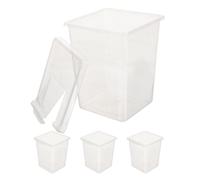 Generic 4pcs Portable Plastic Reptile Feeding Box Multihole Ventilation Design and Crystal Observation for Frogs and Tarantulas, Crawler Feeding Box and Colony Container
