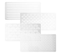 Generic 4pcs Portable Sewing Tools Acrylic Quilting Templates with Swirl Quilting Template for Easy Pattern Reproduction for Embroidery and Craft Projects the Go