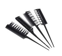 Generic 4pcs Professional Hair Dyeing Comb Set Black Highlights Hair Tint Combs for Salon and Home Coloring Styling Tools