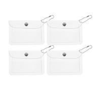 Generic 4pcs PVC Coin Purses Portable Storage Bags Mini Wallets Lightweight and Compact for Traveling and School for Students and Office Workers