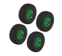 Generic 4Pcs RC Tires, Aluminum Alloy Rubber for SCX10 1.9 Inch Crawler, Strong Cushioning and Enhanced Traction for RC Car Enthusiasts (Green)