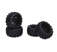 Generic 4Pcs RC Truck Tires 80mm Wheels with Paddles High Performance for 1/14 1/16 RC Model Car, Maximum Traction on Sand Water Snow Soft Soil, Ideal for /16 E-, HBX 2105A