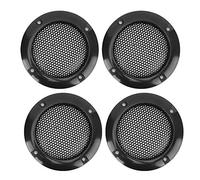 Generic 4pcs Resilient Audio Speaker Mesh Grille for Car Audio and Decorative Speakers Plastic ABS Silver 2 Inch (Black)