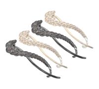 Generic 4pcs Rhinestone Hair Clips for Women Lightweight Metal Glitter Barrette Hair Jewelry Sparkly Side Clips for Wedding Prom Valentine's Day Bridal Accessories