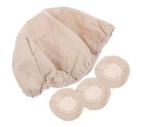 Generic 4pcs round Bread Basket Cloth Liners 23x8cm, Breathable Sourdough Proofing Basket Covers with Elastic Edge, Linen Fabric for Dough Rising and Fermentation in Home Baking