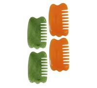 Generic 4PCS Scalp Massage Comb and Body Scraping Tool Set Resin Head Massage Comb for Full Body Therapy Includes 2 Jade Green and Suitable for Home Relaxation and Stress Relief