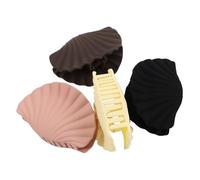 Generic 4pcs Seashell Hair Claw Clips for Women Sturdy Strong Hold Shark Jaw Clips for Back of Head Styling Elegant Beach Accessories Versatile Fashion Hair Barrettes