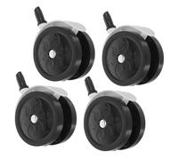 Generic 4PCS Silent Stroller Front and Back Wheels Replacement Stem Caster for Pram Walker Trolley Swivel Casters with Installation