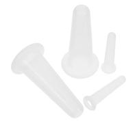 Generic 4pcs Silicone Facial Cupping Set White Mini Silicone Suction Cups for Face Neck Eye Massage Skin Care Tool