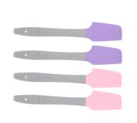 Generic 4pcs Silicone Wax Spatulas Portable Wax Applicators Curved Design for Hand and Foot Care in Purple and Pink