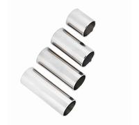 Generic 4pcs Stainless Steel Guitar Slide Set Durable Tone Bars for Electric Guitar Players with Various Lengths