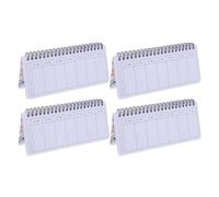 Generic 4pcs Tear-off Weekly Planner Spiral Flip Notepad A5 Size Top Spiral Binding Compact Tear-off Design Portable Daily Notepad Planner for School and Office Use