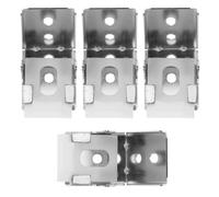Generic 4pcs Vertical Blind Mounting Brackets Silver Aluminium Alloy and Plastic Clips for Seamless Mount and Quick Assembly Indoor and Outdoor Window Shades and Vertical Blind Valance