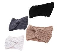 Generic 4pcs Women Hair Band Knitted Cross Headbands Comfortable and Breathable Fabrics Hair Accessories for Personal Party and Face Washing