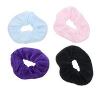 Generic 4pcs Women Microfiber Hair Scrunchies Hair Ties Soft Elastic Oversize Bands Friendly and Skin for Makeup and Style