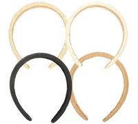 Generic 4pcs Woven Hair Headbands Set, Thin Straw Braided Retro Hairbands for Women, Multi-Color Hair Accessories for Party and Daily Wear